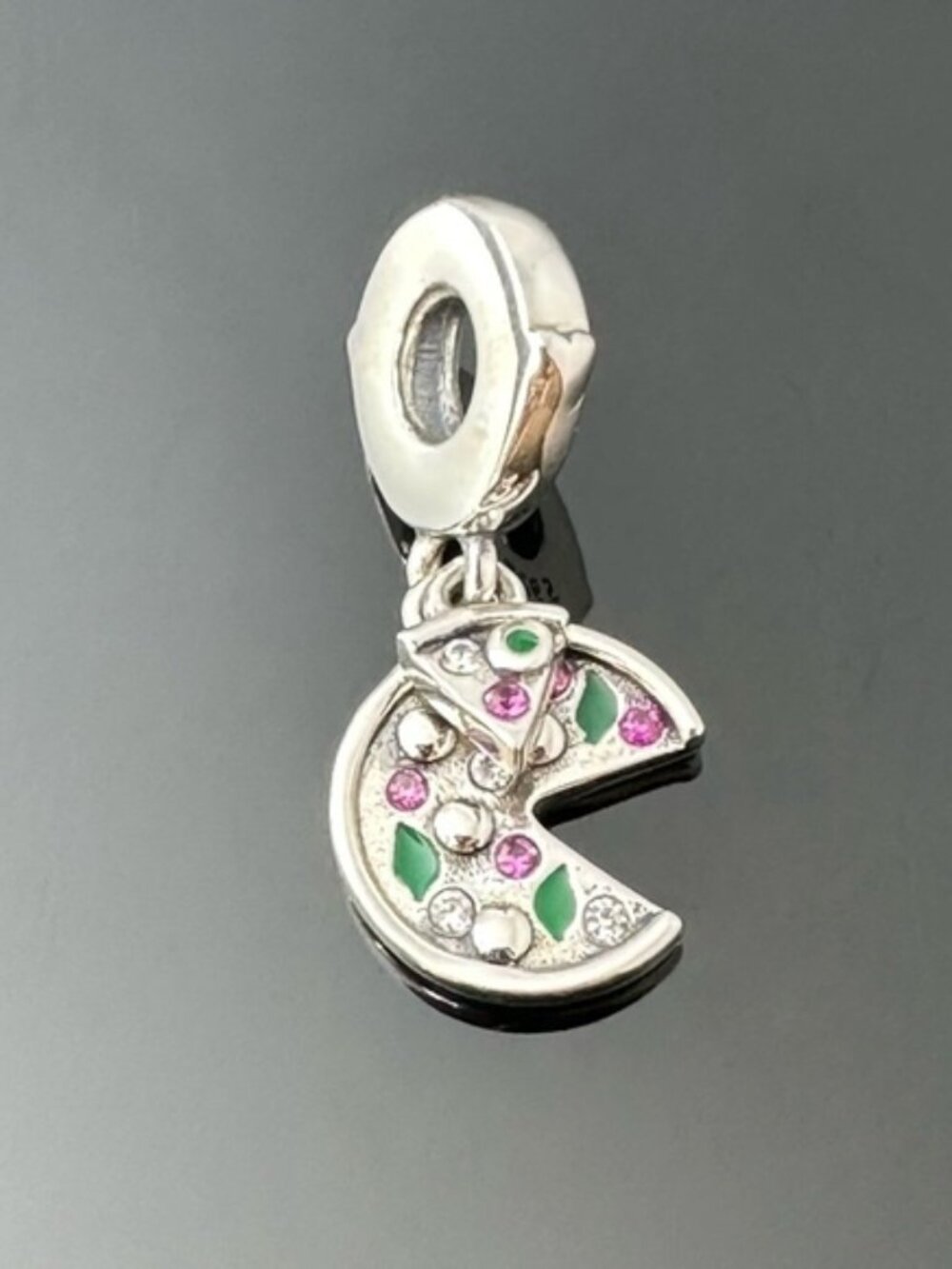 Pandora Pizza Love Travel Silver 925 Ale Charm Italy Dangle